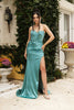Formal Dress Strapless High Split A-Line Prom Gown By May Queen MQ2144 - Dress