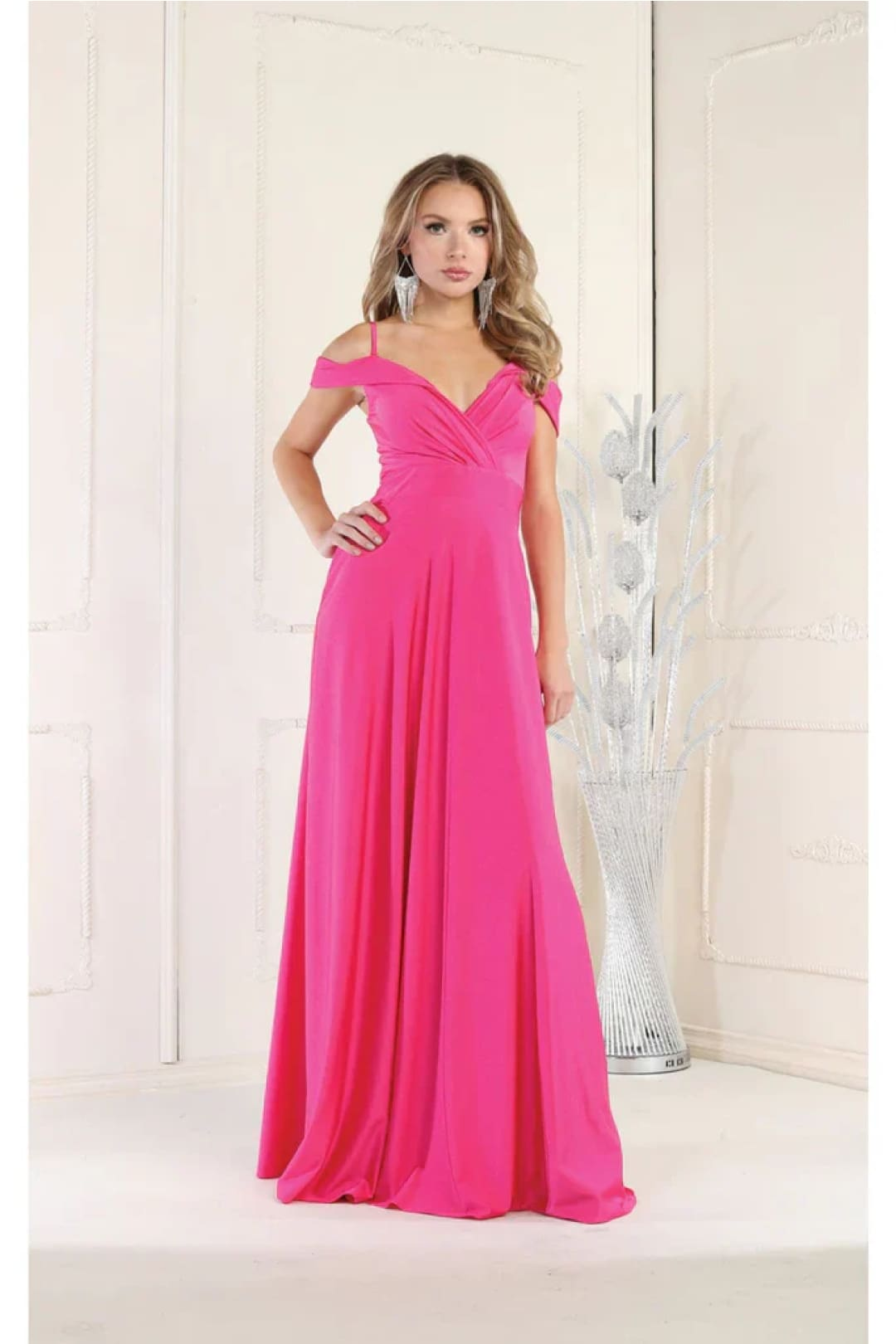 Fuchsia Bridesmaid Dresses in Satin and Plus Size Gowns by MQ1988 - Fuchsia / 4 - Dress