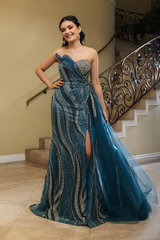 Gala Dress Asymmetrical Sleeveless Sheath Gown By Royal Queen RQ8194 - Dress