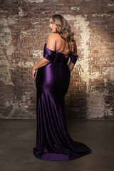 Gala Night Dress Off Shoulder Sheath Formal Dress By May Queen MQ2138 - Dress