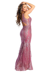 Glittery Bodycon Mermaid Dress - Dress