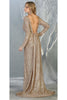 Gold Christmas & Holiday Dress By Royal Queen RQ7795 - Gold / 4