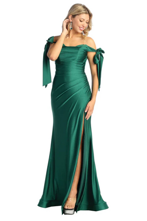 Hunter Green Bridesmaid Dresses in Satin and Plus Size Gowns by MQ1858 - Hunter Green / 2 - Dress