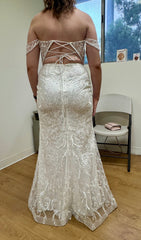 Ivory Sheath Bridal Gown by May Queen MQ2044B