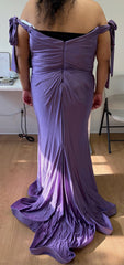 Stretchy Off Shoulder Plus Gown by May Queen MQ1858B