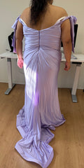 May Queen MQ1858 Lilac Off Shoulder Dress