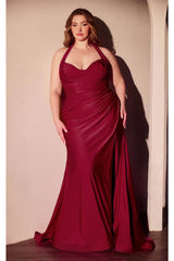 Ladivine CD796C Dress - Burgundy / 18