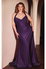 Ladivine CD796C Dress - Eggplant / 18