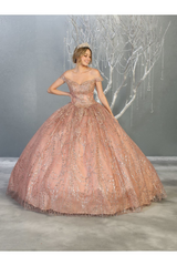 Formal Ball Quinceanera Gown And Plus Size - MAUVE / 4