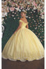 Off Shoulder Floral Quinceanera Ball Gown