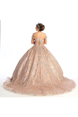 Layla K LK169 Glitter Off Shoulder Ball Gown