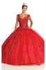 Glitter Quince Dress - RED / 4