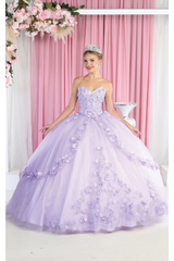 Layla K LK177 Floral Appplique Ball Gown