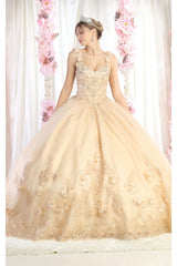 Layla K LK180 3D Floral Straps Ball Gown
