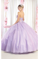 Sleeveless Quinceañera Ball Gown - Lilac / 4