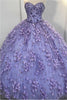 Layla K LK190 3D Floral Strapless Corset Quinceanera Ball Gown - LILAC / 4 - Dress