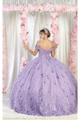 Layla K LK202 Cape 3D Floral Quinceanera Gown