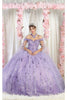 Layla K LK202 Cape 3D Floral Quinceanera Gown - LILAC / 4