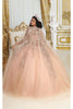 Layla K LK212 Halter Embroidery Detachable Cape Quinceanera Ball Gown - Dress
