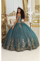 Layla K LK220 Off Shoulder Sparkling Lace Up Quinceanera Ball Gown - Dress