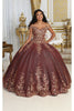 Layla K LK220 Off Shoulder Sparkling Lace Up Quinceanera Ball Gown - Dress