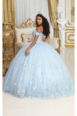 Layla K LK225 Off-Shoulder Beaded Floral Ball Gown - Dress