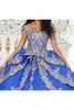 Layla K LK234 Glitter Mesh Embroidered Off Shoulder Ball Gown - Dress