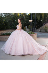 Layla K LK246 Corset Bodice Glitter Quinceanera Long Gown - Dress