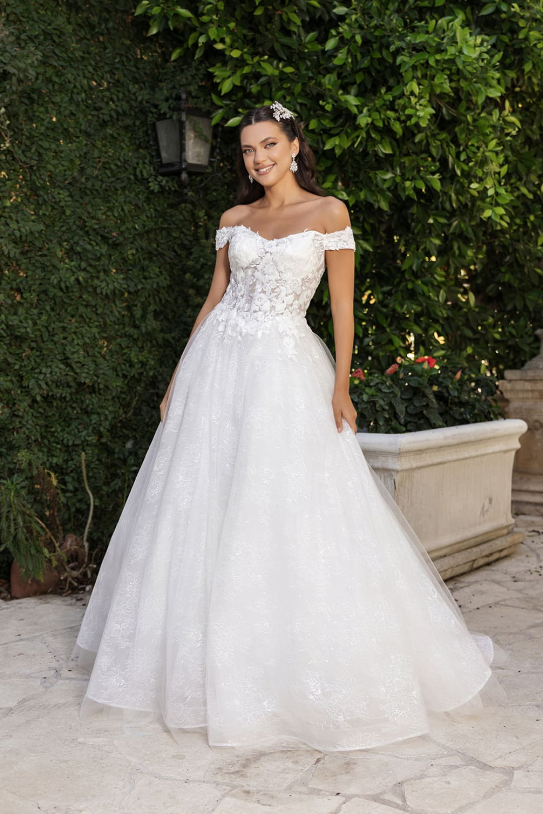 Long Bridal Dress Off The Shoulder A-Line Gown By Royal Queen RQ8166 - Dress