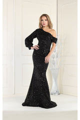 Long Dresses Formal - BLACK / 4