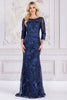Long Evening Dress Strapless Sheath Gown By Amelia Couture 7045 - NAVY / 8 - Dress