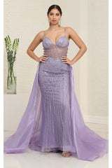 Long Evening Dress Sweetheart Beaded Gala Gown By Royal Queen RQ8126 - Dress