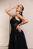 Long Evening Dress V-Neck Sequin A-Line Gown By Royal Queen RQ8143 - Dress