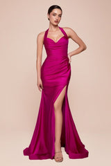 Long Formal Dress Sweetheart Evening Gown By Ladivine CD796 - MAGENTA / 2 - Prom