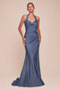 Long Formal Dress Sweetheart Evening Gown By Ladivine CD796 - SMOKY BLUE / 2 - Prom