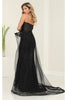 Long Formal Dress Sweetheart Overskirt Gala Gown By Royal Queen RQ8116 - Dress