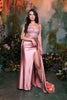 Long Formal Gown With Glittery Appliqued Mermaid Floor Length By May Queen MQ2113 - Dress
