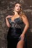 Long Formal Gown With Glittery Appliqued Mermaid Floor Length By May Queen MQ2113 - Dress