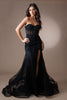 Long Pageant Dress Sweetheart Mermaid Gown By Amelia Couture 7051 - BLACK / Dress