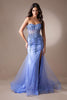 Long Pageant Dress Sweetheart Mermaid Gown By Amelia Couture 7051 - PERIWINKLE / Dress
