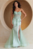 Long Pageant Dress Sweetheart Mermaid Gown By Amelia Couture 7051 - SAGE / Dress