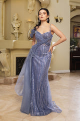 Long Prom Dress A-Line Sequin Pageant Gown By Royal Queen RQ8175B - Dress