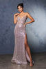 Long Prom Dress Strapless Beaded Evening Gown By Royal Queen RQ8163 - MAUVE / 4 - Dress