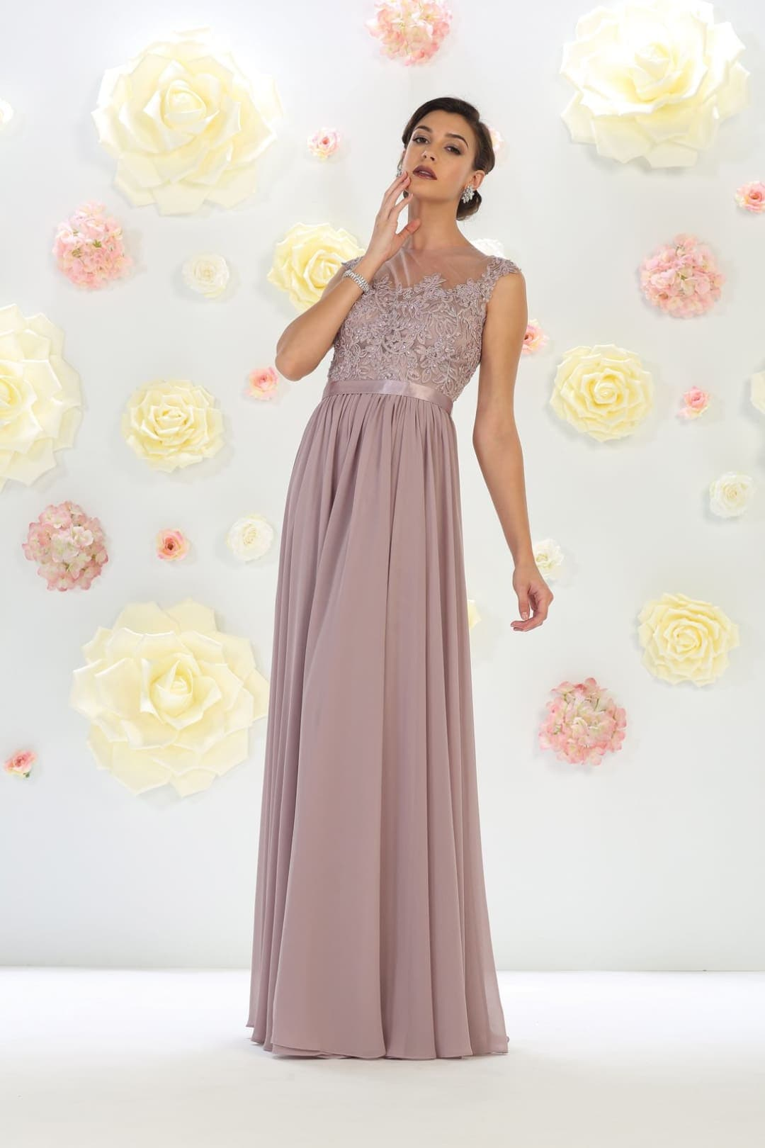 Lovely Wedding Guest Gown - MAUVE / 4