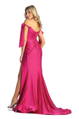 Magenta Bridesmaid Dresses in Satin and Plus Size Gowns by MQ1858 - Dress