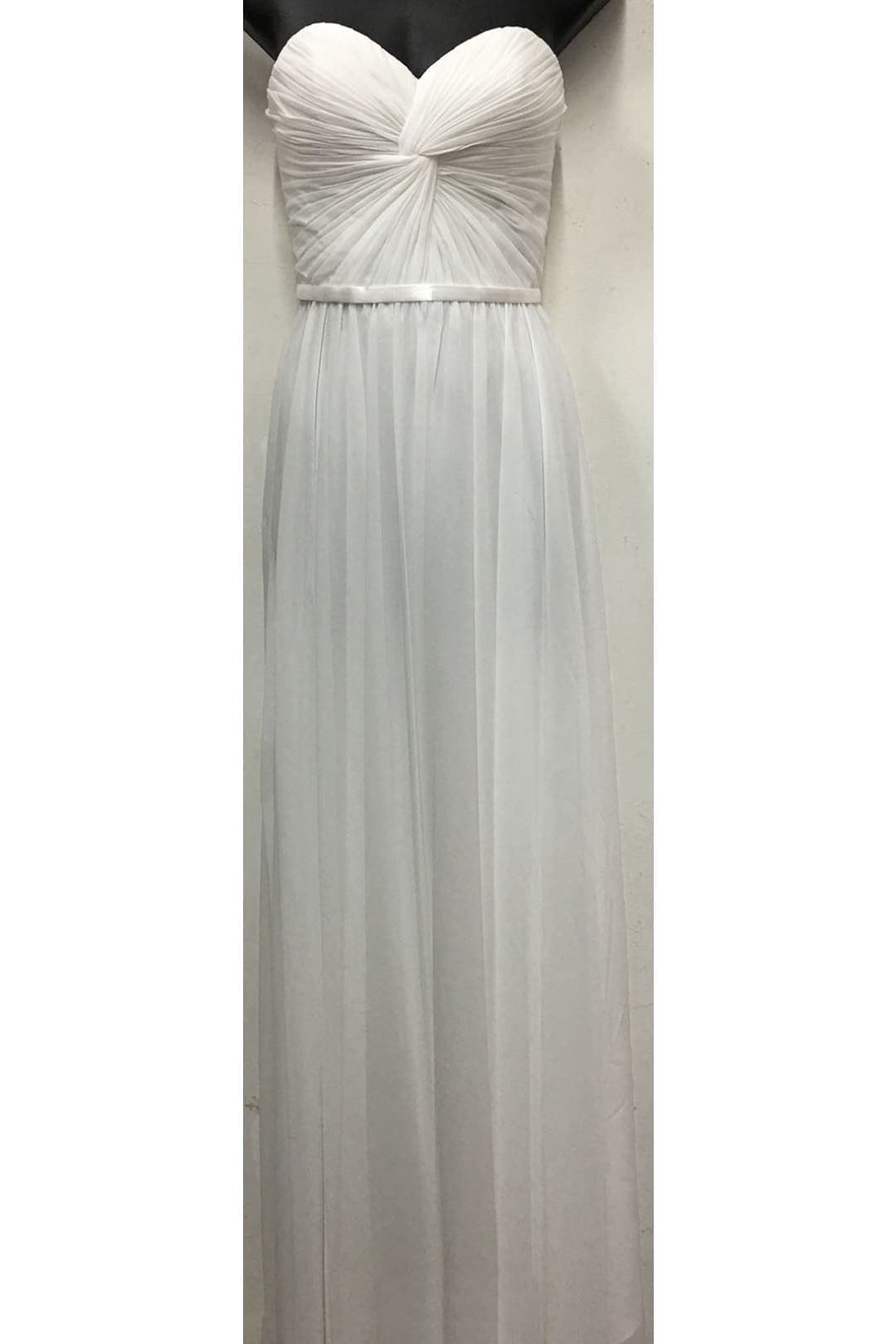 Lace up Back Bridesmaids Dress - Ivory / 6