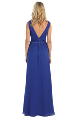Classy V Neck Formal Gown