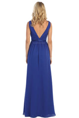 Classy V Neck Formal Gown