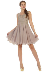 Graduation Cocktail Dress - Mocha / 4