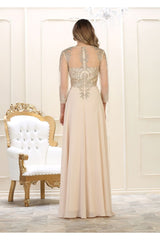 May Queen MQ1549N Embroidered Plus Size Mother Of The Bride Dress - Dress